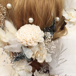 ♡♪23 結婚式 成人式 ウェディング ヘッドドレス 髪飾り 3枚目の画像