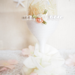 【ｳｴﾃﾞｨﾝｸﾞｸﾞｯｽﾞ】wedding ウエディング グラス ワイン 装飾 飾り 新郎新婦 4枚目の画像