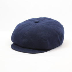 久留米絣キャスハンチング　№ 717505　421/NAVY 58cm 1枚目の画像