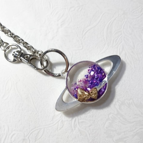 2711】じゃれ猫 チャーム 琉球ガラス キーホルダー オルゴナイト