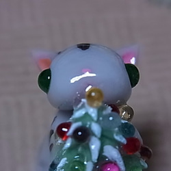 粘土にゃんこ（しましま猫とクリスマスツリー） 7枚目の画像