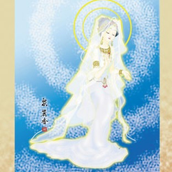 真作/中島佳香/白衣観音図/観音図/掛軸☆宝船☆AG-659 真作/中島佳香/白衣観音図/観音図/掛軸☆宝船☆AG-659