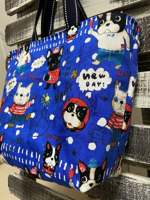 フレブルさんブリキ青　お散歩BAG　 2枚目の画像