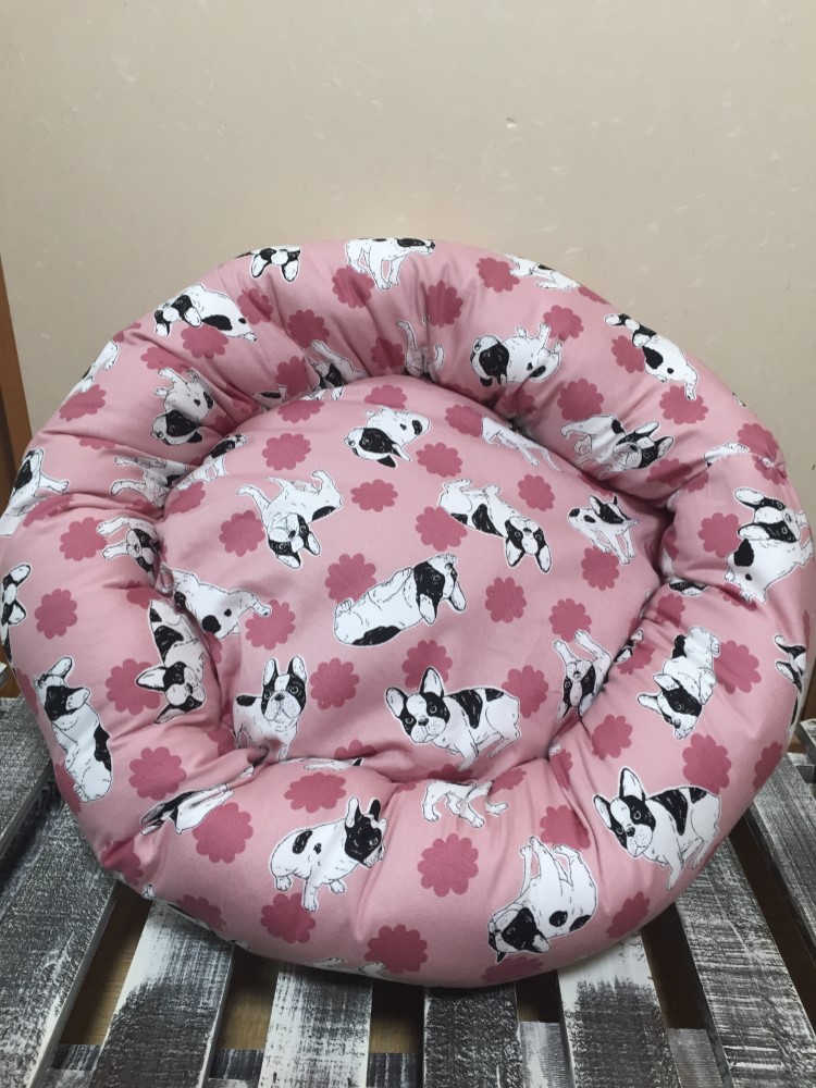 ハンドメイドペットベッド→ペットクッションΦ60ドッグベッド