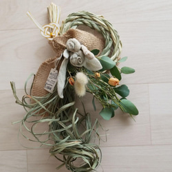 レモングラスのエアリーKuruKuruリース お正月飾り注連飾りしめ縄