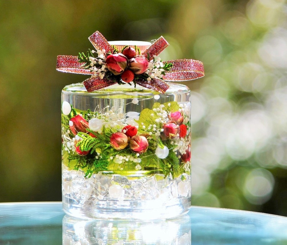 夢色のお花の冬ボトル*.:。✿*゜¨ ◆ハーバリウム　171