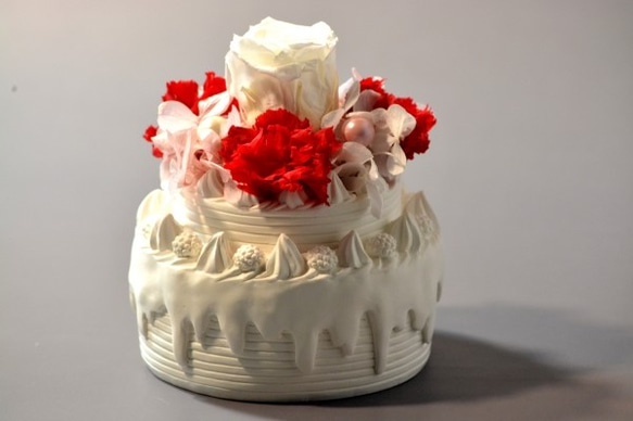 　「薔薇のフラワーケーキ」の白 2枚目の画像