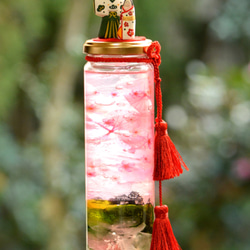 雛人形と桜のハーバリウムアート「城桜」C 3枚目の画像