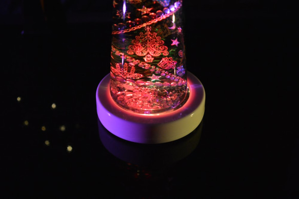 早割クリスマス２０２０☆彡クリスマスハーバリウムアート・サンタとスノーマンM（LEDライト付き） 5枚目の画像