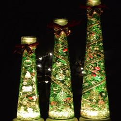 早割クリスマス２０２０☆彡クリスマスハーバリウムアート・サンタとスノーマンM（LEDライト付き） 4枚目の画像