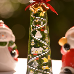 早割クリスマス２０２０☆彡クリスマスハーバリウムアート・クリスマスツリーS（LEDライト付き） 3枚目の画像