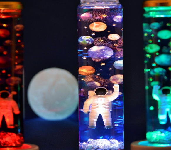 ガラスの中の宇宙　「宇宙飛行士、愛叶夢」　LEDコースター付き　復刻まつり2023 6枚目の画像