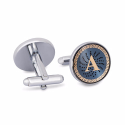 Navy Monogram Alphabet Cufflinks 2枚目の画像