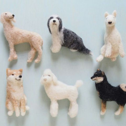 オーダー制作 羊毛フェルトで作る 犬のブローチ 4枚目の画像