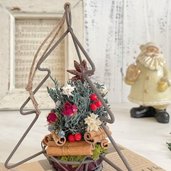 クリスマス2021「ワイヤーベースのミニクリスマスツリー」ｸﾘｽﾏｽｷﾞﾌﾄに、ご自宅のｸﾘｽﾏｽﾃﾞｺﾚｰｼｮﾝに 2枚目の画像