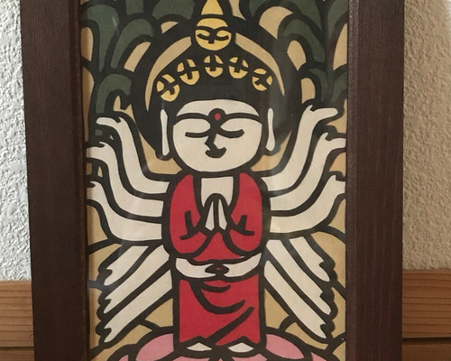 仏像切り絵 千手観音 切り絵 きゅう 通販 4647438｜Creema(クリーマ)