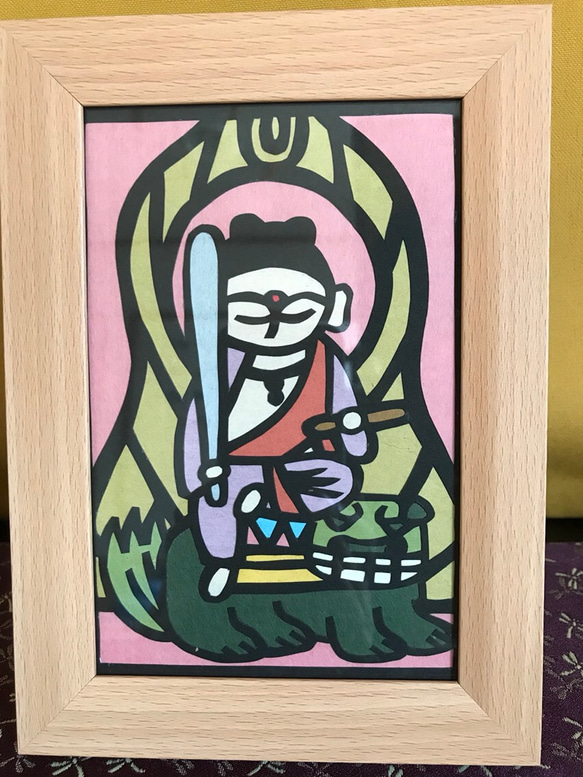 仏像切り絵 文殊菩薩 切り絵 きゅう 通販 4647611｜Creema(クリーマ)