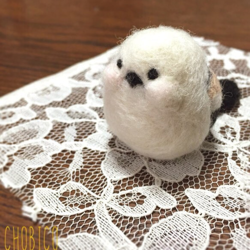 受注製作】雪の妖精シマエナガさん 羊毛フェルト ちょびこ 通販