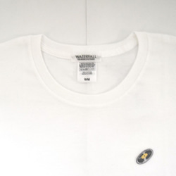 レディスTシャツ（レコードワッペン）　ホワイト　WMサイズ　夏　WATERFALLオリジナル　ワンポイント　レディース 2枚目の画像