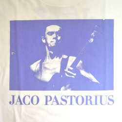 「JACO PASTORIUS」ver.6　ジャズTシャツ（写真家・内山繁氏撮）ホワイト　Sサイズ　WATERFALL 2枚目の画像