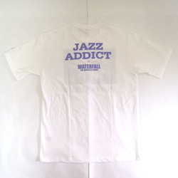 「JACO PASTORIUS」ver.6　ジャズTシャツ（写真家・内山繁氏撮）ホワイト　Sサイズ　WATERFALL 5枚目の画像