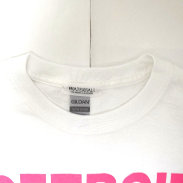 テクノ長袖Tシャツ「デトロイト（DETROIT TECHNO）」ホワイト Mサイズ 秋 WATERFALLオリジナル商品 4枚目の画像