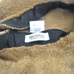 ファーベレー帽（レコードワッペン）　キャメル　秋　着映え　F　ユニセックス　WATERFALL　コラボ商品 6枚目の画像