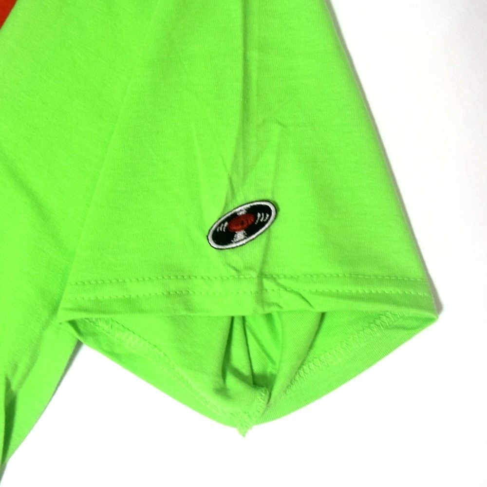 猫ツアーT「猫ベース」（レコードワッペン）　ライム　Sサイズ　夏　WATERFALLオリジナル　生産数量限定品