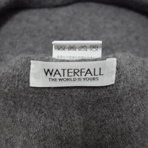 ベレー帽（レコードワッペン）　グレー　秋冬物　F　ユニセックス　WATERFALL　コラボ商品 7枚目の画像