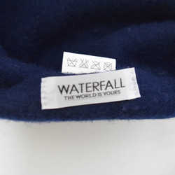 ベレー帽（レコードワッペン）　ネイビー　秋冬物　F　ユニセックス　WATERFALL　コラボ商品 7枚目の画像