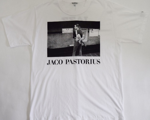 JACO PASTORIUS」ver.1ジャズTシャツ ホワイト Lサイズ WATERFALL T