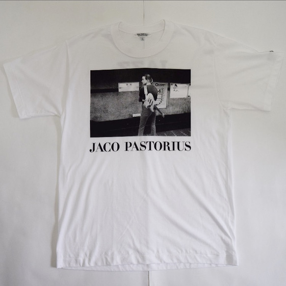 JACO PASTORIUS」ver.1ジャズTシャツ ホワイト Lサイズ WATERFALL T