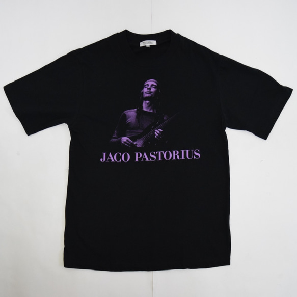 「JACO PASTORIUS」ver.4ジャズTシャツ（写真家・内山繁氏コラボ）ブラック　Sサイズ　WATERFALL 1枚目の画像