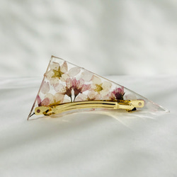 期間限定・本物のお花...さくらのヘアバレッタ / Barrette of SAKURA bouquet [B] 3枚目の画像