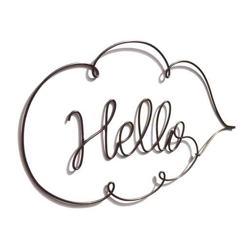 ♡ Hello ♡ 吹き出しのワイヤークラフト その他インテリア雑貨 vuvu  