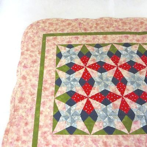 送料無料】星型のパッチワーク テーブルセンター カーペット・絨毯