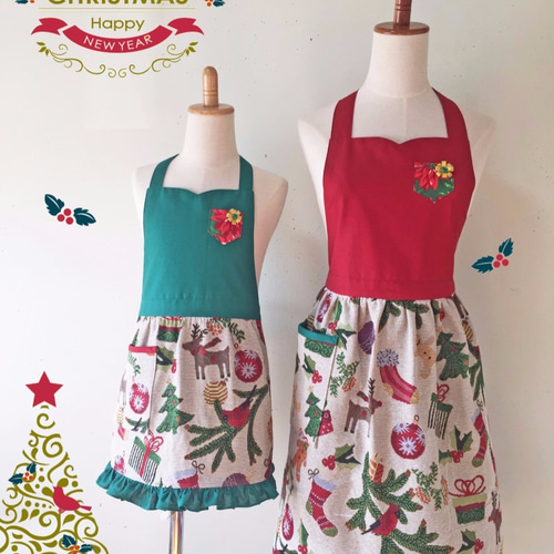 大人用】クリスマスエプロン エプロン エプロンと布小物 MUMU-RU 通販