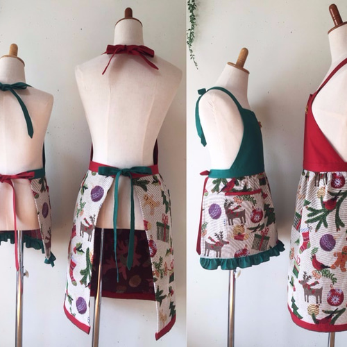 大人用】クリスマスエプロン エプロン エプロンと布小物 MUMU-RU 通販
