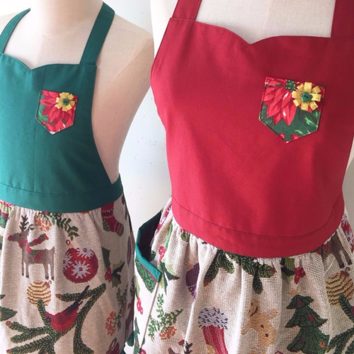 大人用】クリスマスエプロン エプロン エプロンと布小物 MUMU-RU 通販