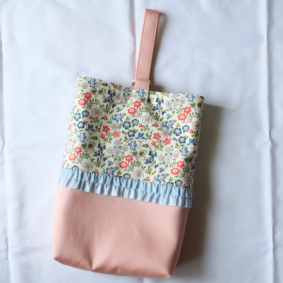 リバティ フリル シューズ入れ ハンドメイド リバティ フリル シューズ