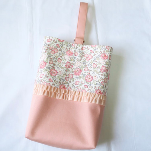 受注製作 リバティ フェリシテ フリル 上履き入れ 上靴入れ 幼稚園  