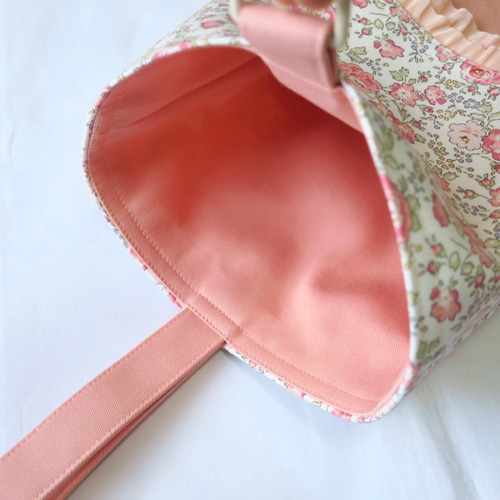 受注製作 リバティ フェリシテ フリル 上履き入れ 上靴入れ 幼稚園  