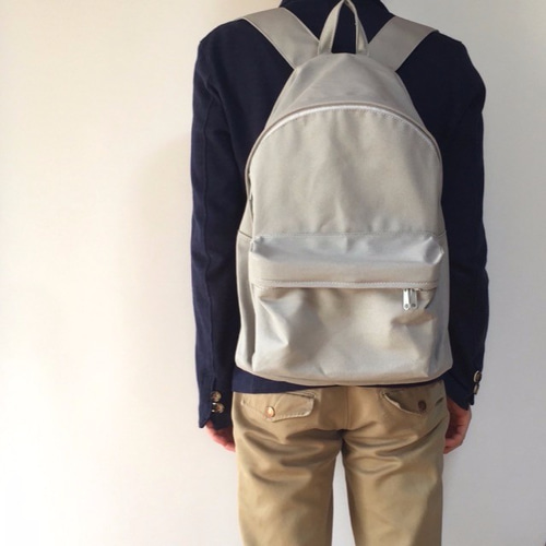 グレー シンプルリュック 使いやすい×軽い×お洒落」倉敷帆布のシンプルリュック【グレー