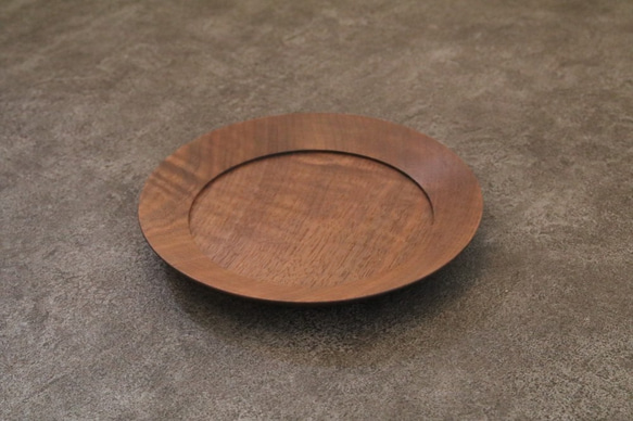 リム皿M(パン皿)ウォールナット 1枚目の画像