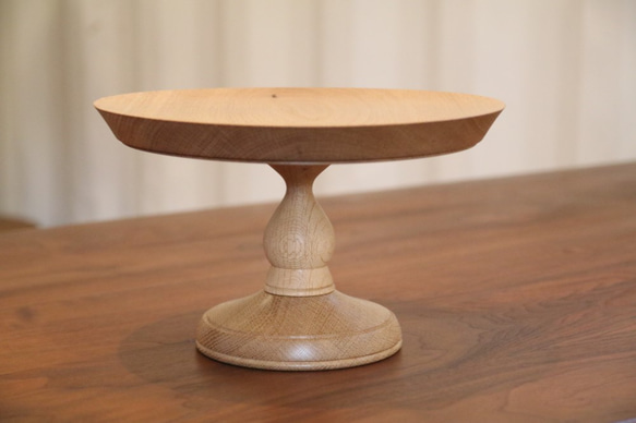 コンポート皿(楢)27ｃｍ 1枚目の画像