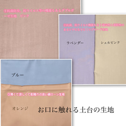 不織布マスクの見える１枚仕立てで息苦しくないマスクカバー❤︎大臣箱型マスク　抗菌防臭　抗ウイルス　速乾性　通気性　冷感 8枚目の画像