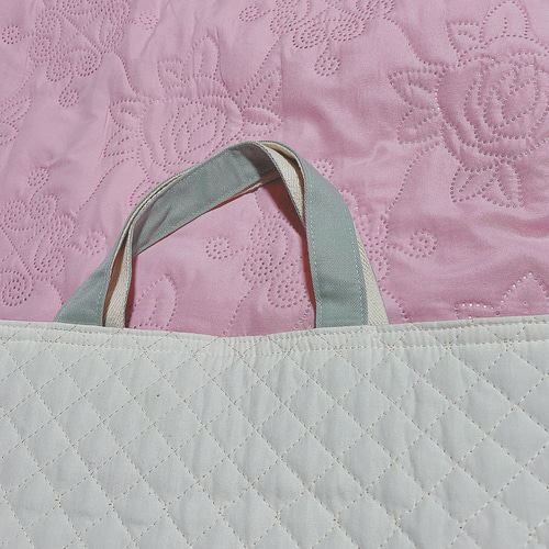 森の動物マチありキルティングレッスンバッグ『フリル北欧風 On the