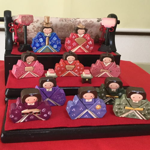 組木 お雛様 3段10人飾り（トールペイントにどうですか？） ひな人形