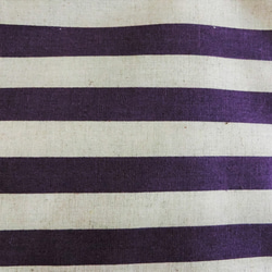 　体操着袋　お着替え巾着　ストライプ　パープル　紫　シンプル 5枚目の画像