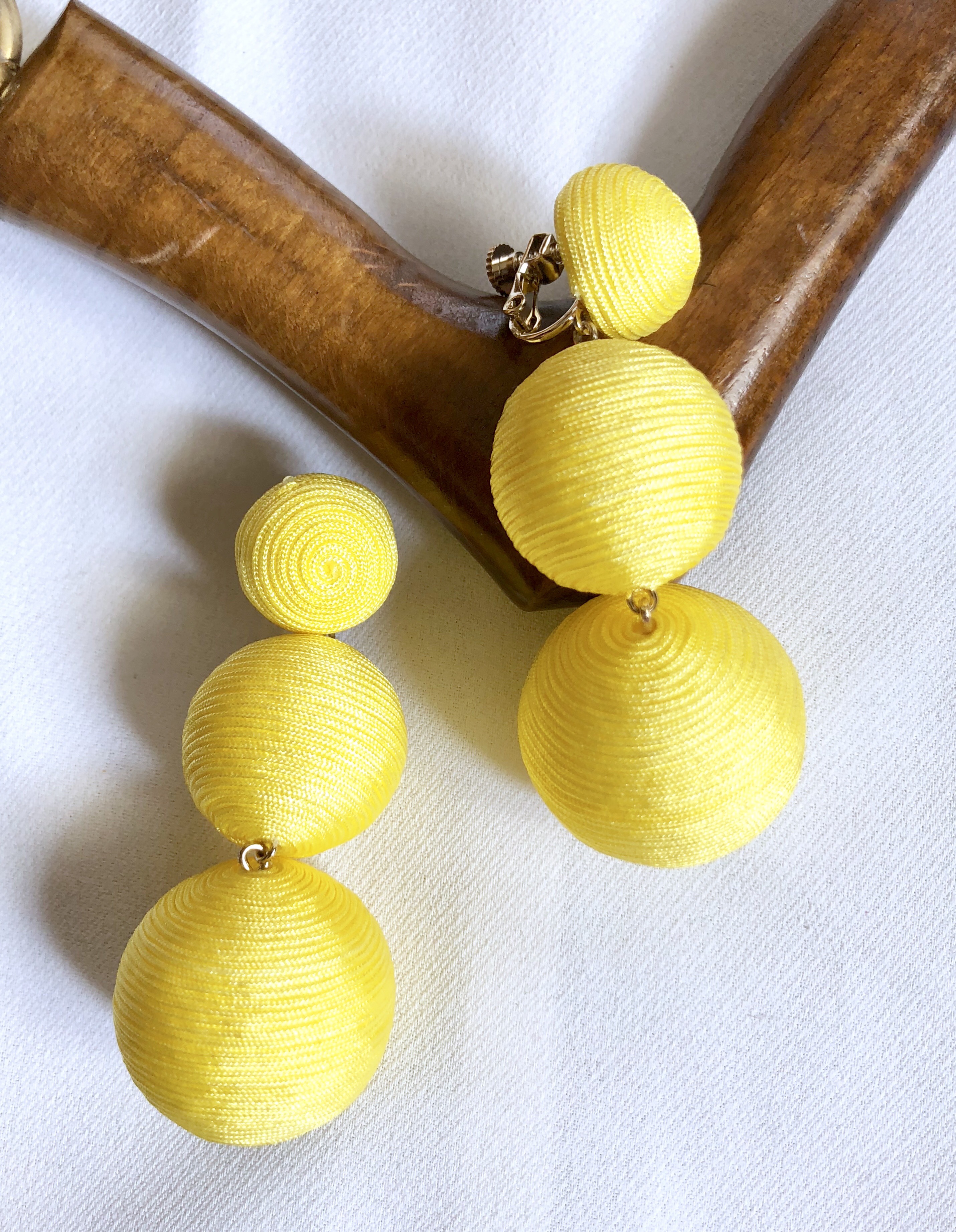 キャンディーボンボン ピアス&イヤリング  イエロー